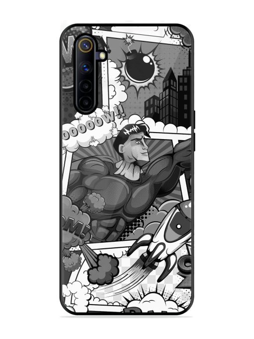 Comic Book Chaos Glossy Soft Edge Case for Realme 6I Chachhi