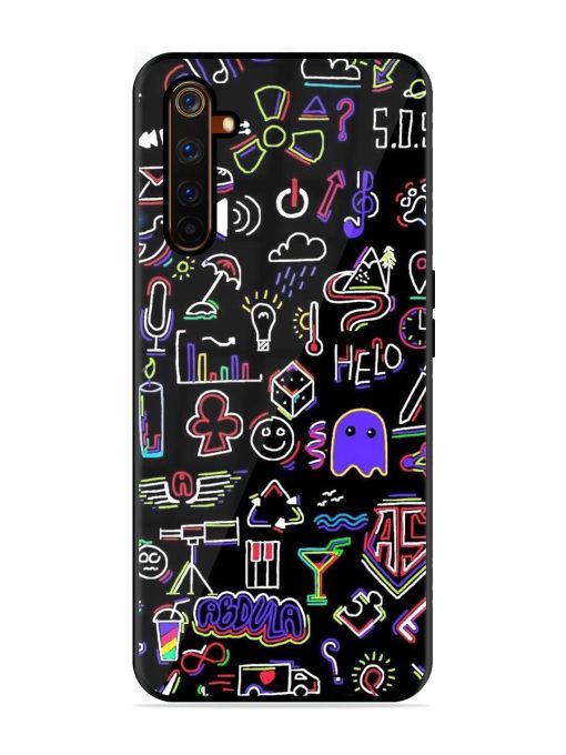 Neon Doodle Glossy Soft Edge Case for Realme 6 Pro Chachhi