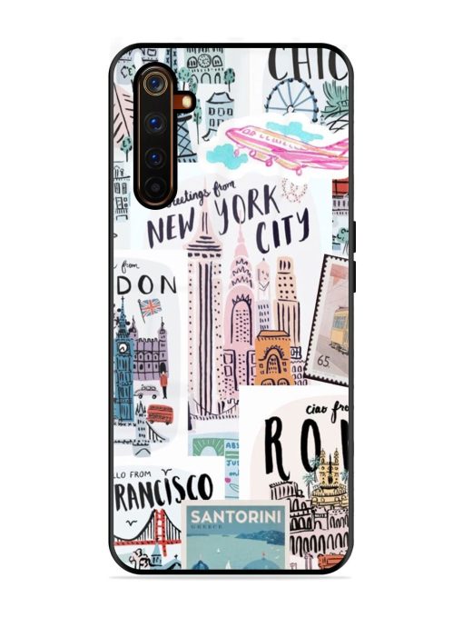 Travelogue Glossy Soft Edge Case for Realme 6 Pro Chachhi