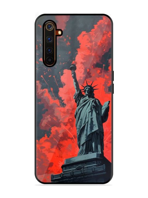 Lady Liberty'S Firework Finale Glossy Soft Edge Case for Realme 6 Pro Chachhi