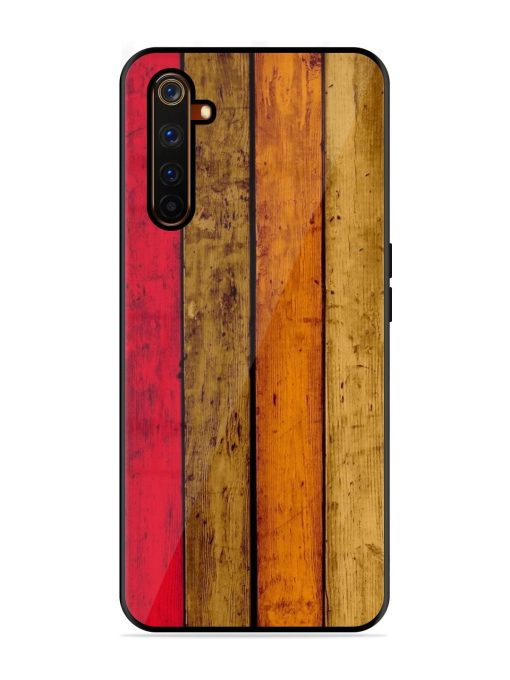 Colorful Woodgrain Glossy Soft Edge Case for Realme 6 Pro Chachhi