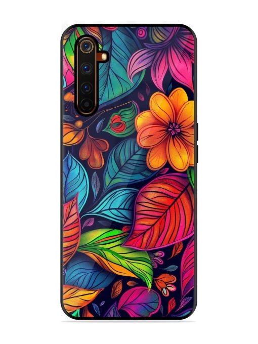 Rainbow Of Blooms Glossy Soft Edge Case for Realme 6 Pro Chachhi