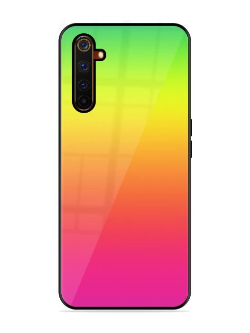 Rainbow Gradient Glossy Soft Edge Case for Realme 6 Pro Chachhi