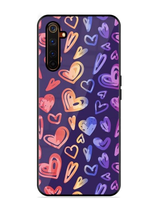 Rainbow Hearts Glossy Soft Edge Case for Realme 6 Pro Chachhi