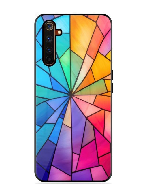 Stained Glass Kaleidoscope Of Colors Glossy Soft Edge Case for Realme 6 Pro