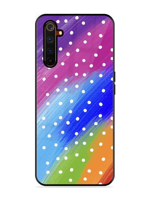 Rainbow Polka Dot Dream Glossy Soft Edge Case for Realme 6 Pro Chachhi