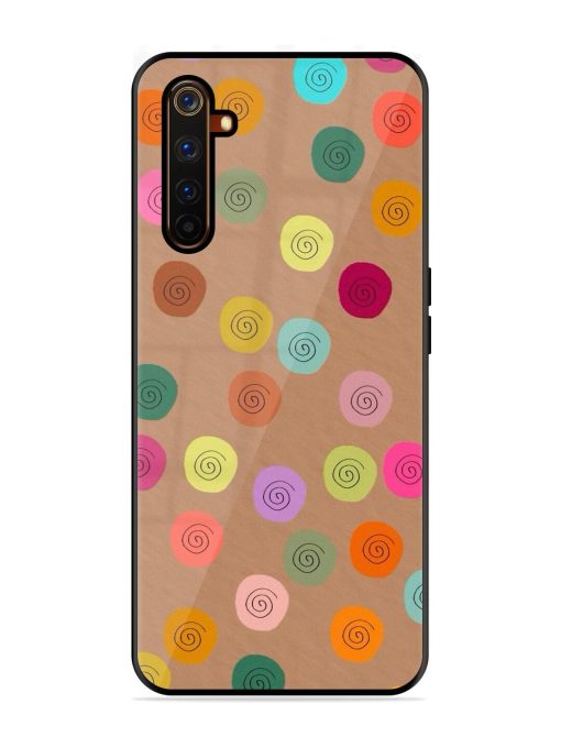 Swirly Dots On Kraft Glossy Soft Edge Case for Realme 6 Pro Chachhi