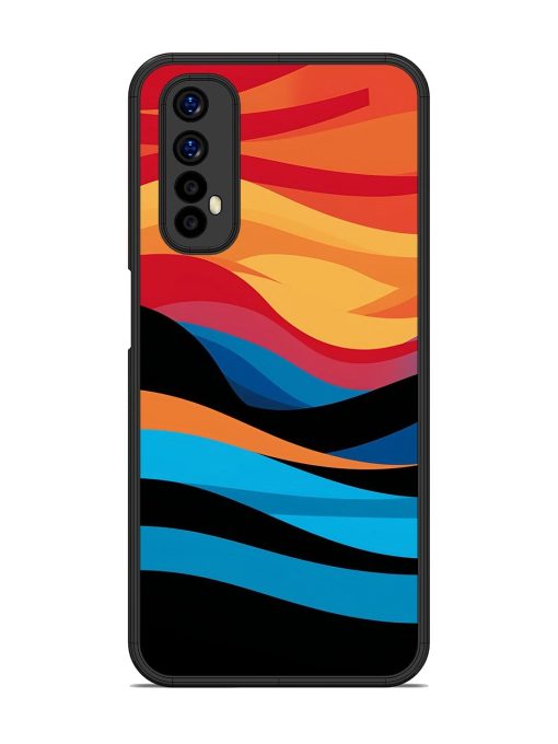 Blazing Currents Glossy Soft Edge Case for Realme 7