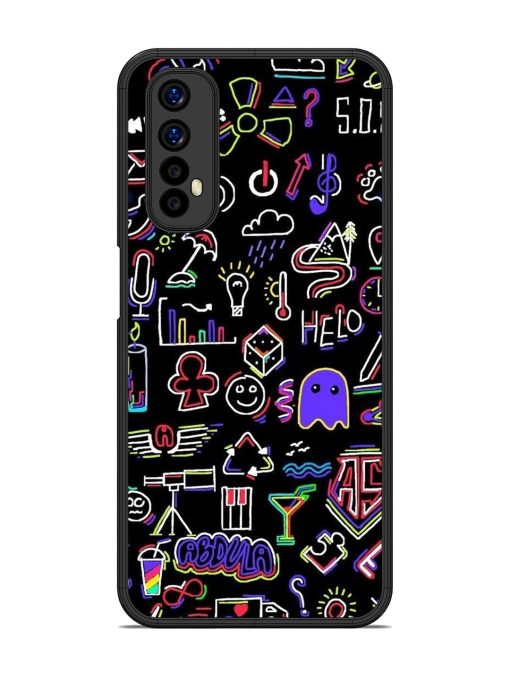 Neon Doodle Glossy Soft Edge Case for Realme 7