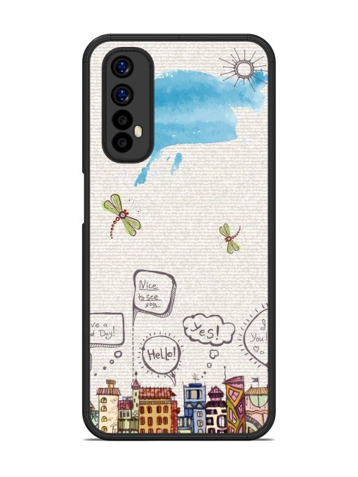 Doodle City Glossy Soft Edge Case for Realme 7