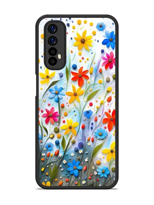 Vibrant Floral Glossy Soft Edge Case for Realme 7