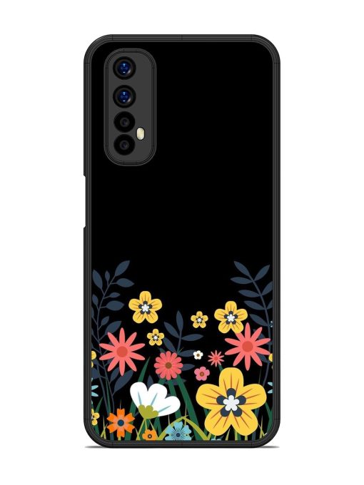 Floral Night Sky Glossy Soft Edge Case for Realme 7