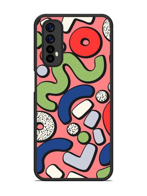 Groovy Geometric Shapes Glossy Soft Edge Case for Realme 7