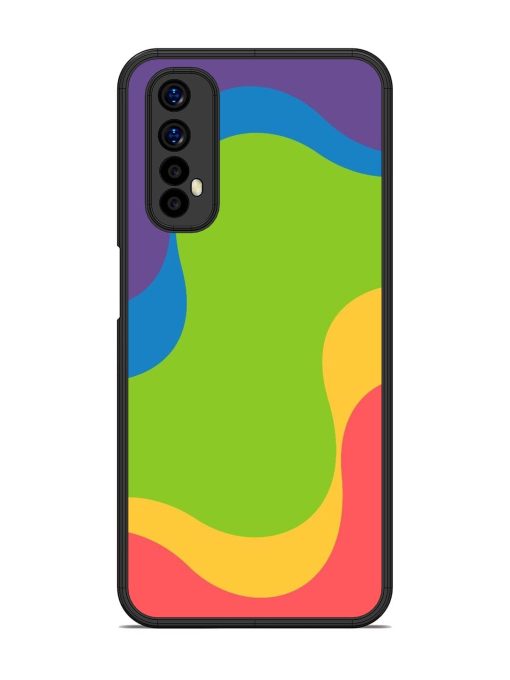 Wavy Rainbow Wonderland Glossy Soft Edge Case for Realme 7