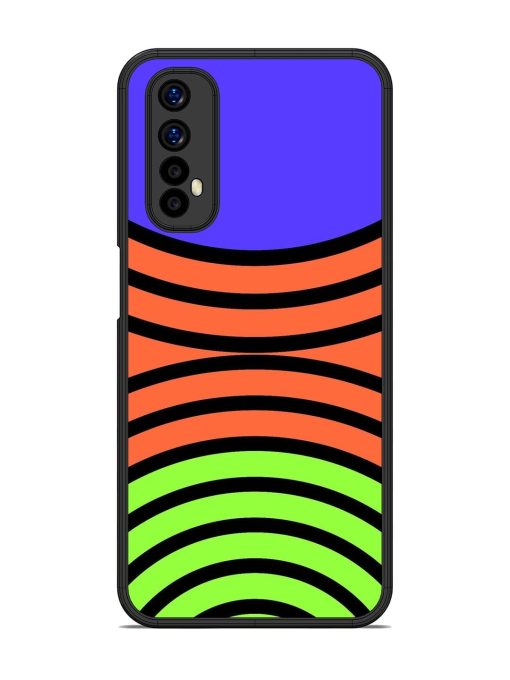 Psychedelic Stripe Symphony Glossy Soft Edge Case for Realme 7