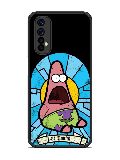 St. Patrick'S Day Stained Glass Patrick Star Glossy Soft Edge Case for Realme 7