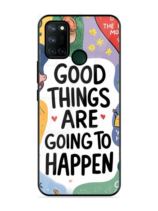 Uplifting Scribbles Glossy Soft Edge Case for Realme 7I Chachhi