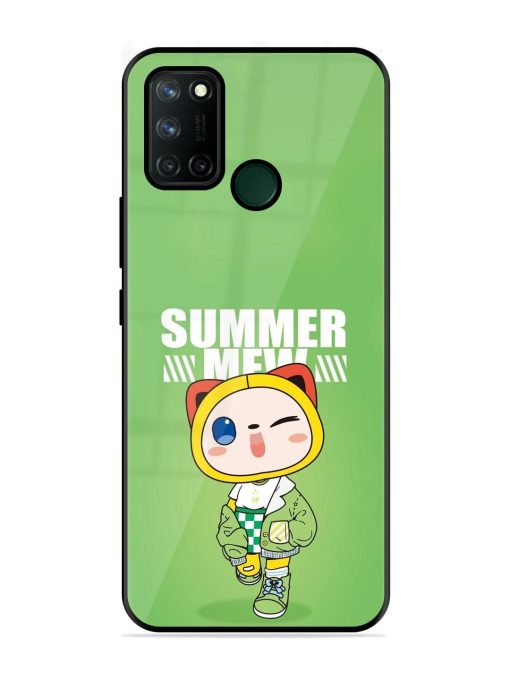 Purrfect Summer Glossy Soft Edge Case for Realme 7I Chachhi