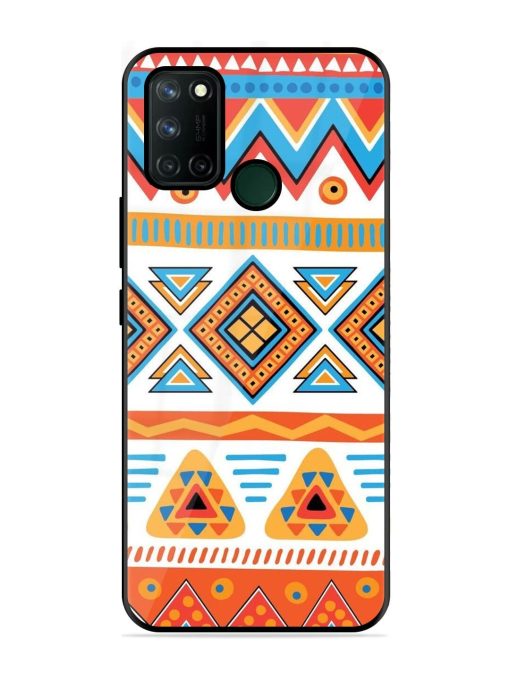 Vibrant Tribal Pattern Glossy Soft Edge Case for Realme 7I Chachhi