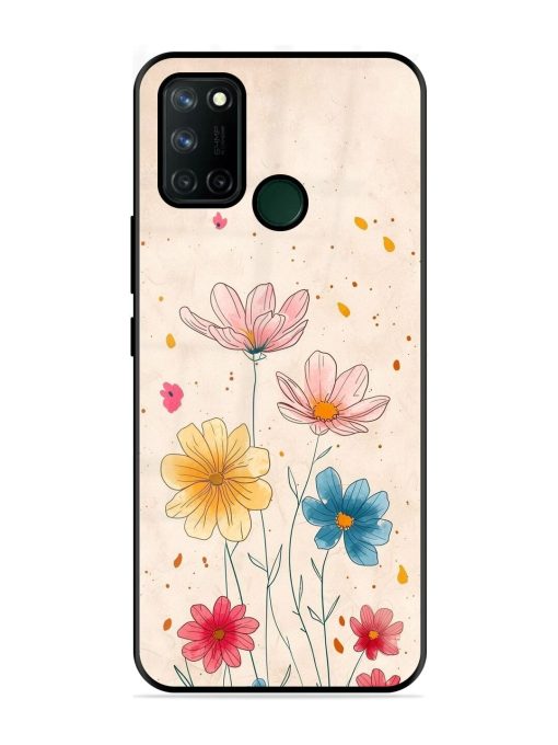 Delicate Bloom Glossy Soft Edge Case for Realme 7I Chachhi