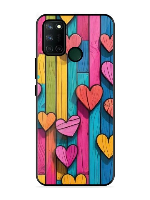 Rainbow Of Hearts Glossy Soft Edge Case for Realme 7I Chachhi