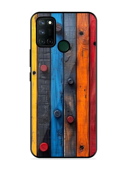 Rainbow Plank Glossy Soft Edge Case for Realme 7I Chachhi