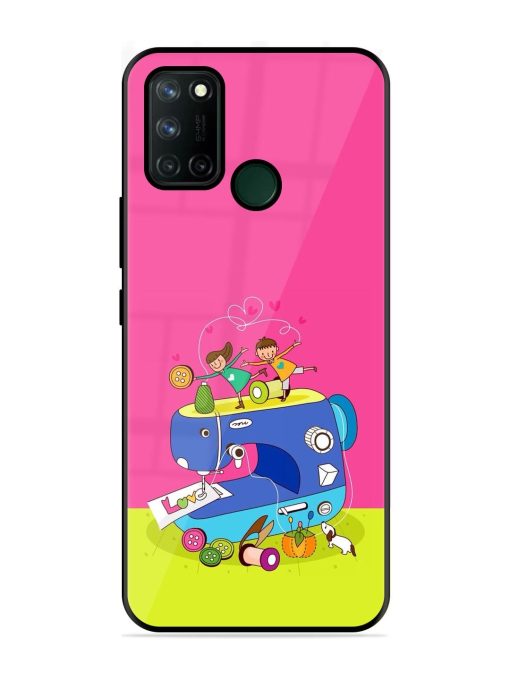 Sew Cute Glossy Soft Edge Case for Realme 7I Chachhi