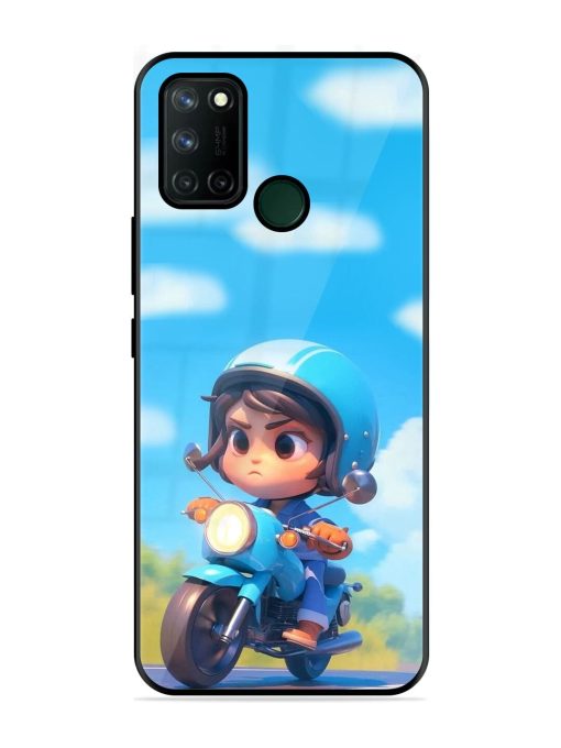 Little Rider Glossy Soft Edge Case for Realme 7I Chachhi