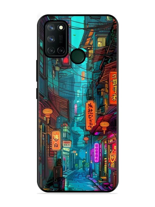 Neon Nightscape Glossy Soft Edge Case for Realme 7I Chachhi