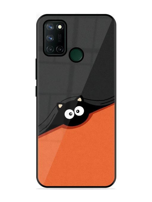 Peek-A-Boo Kitty Glossy Soft Edge Case for Realme 7I Chachhi