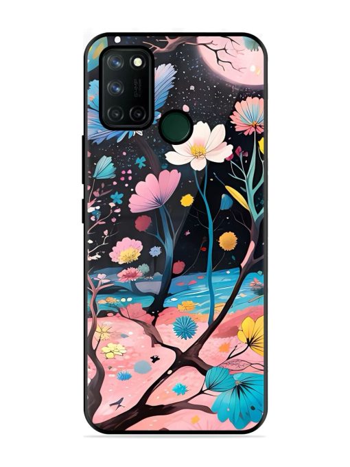 Cosmic Bloom Glossy Soft Edge Case for Realme 7I Chachhi