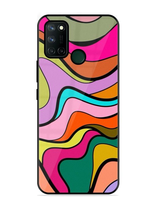 Wavy Wonder Glossy Soft Edge Case for Realme 7I Chachhi