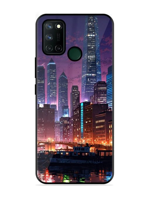 Neon Nightscape Glossy Soft Edge Case for Realme 7I Chachhi