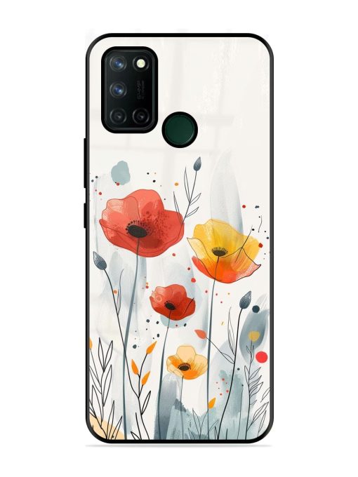 Poppy Fields Glossy Soft Edge Case for Realme 7I Chachhi