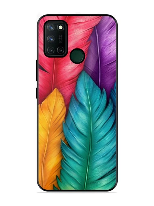 Rainbow Feathers Glossy Soft Edge Case for Realme 7I