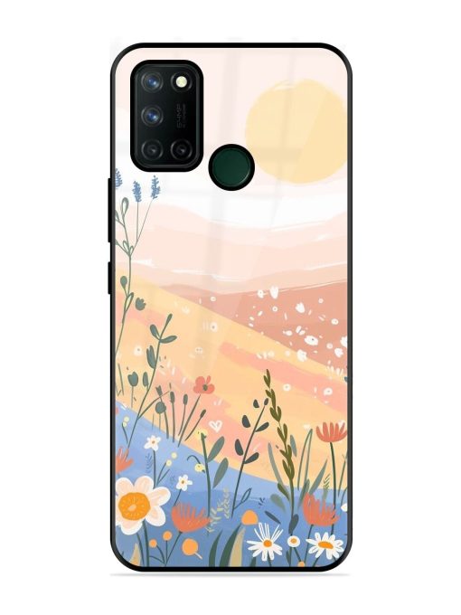 Golden Hour Blooms Glossy Soft Edge Case for Realme 7I Chachhi