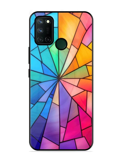 Stained Glass Kaleidoscope Of Colors Glossy Soft Edge Case for Realme 7I Chachhi