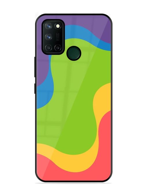 Wavy Rainbow Wonderland Glossy Soft Edge Case for Realme 7I