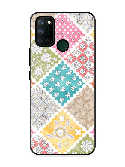 Patchwork Dreamscape Glossy Soft Edge Case for Realme 7I Chachhi