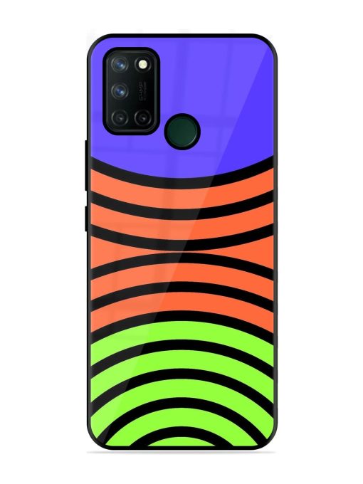 Psychedelic Stripe Symphony Glossy Soft Edge Case for Realme 7I Chachhi