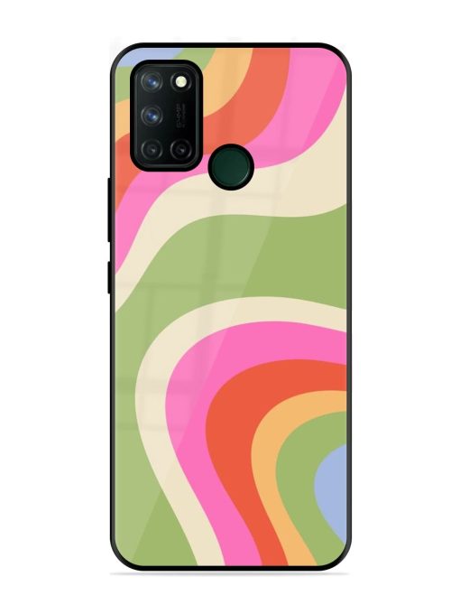 Wavy Rainbow Wonderland Glossy Soft Edge Case for Realme 7I Chachhi