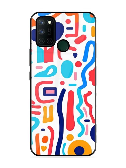 Whimsical Doodle Chaos Glossy Soft Edge Case for Realme 7I Chachhi