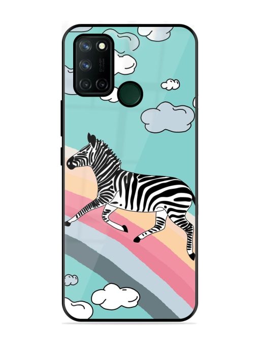 Zebra On A Rainbow Glossy Soft Edge Case for Realme 7I Chachhi