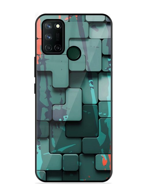 Abstract Geometric Mosaic Glossy Soft Edge Case for Realme 7I Chachhi