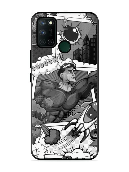 Comic Book Chaos Glossy Soft Edge Case for Realme 7I Chachhi