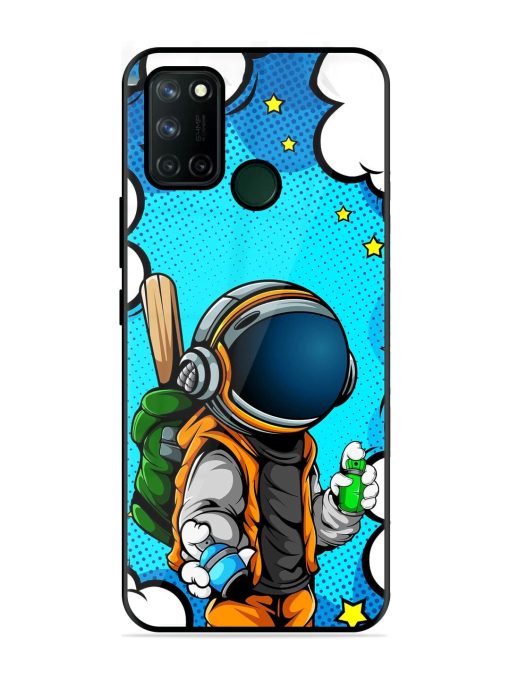 Space Graffiti Artist Glossy Soft Edge Case for Realme 7I Chachhi