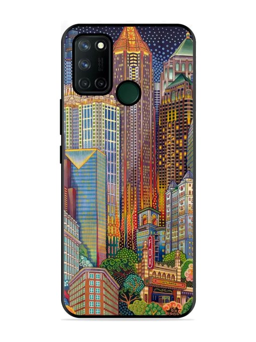 Neon Nightscape Glossy Soft Edge Case for Realme 7I Chachhi