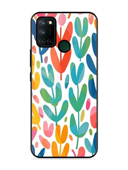 Rainbow Of Blooms Glossy Soft Edge Case for Realme 7I Chachhi