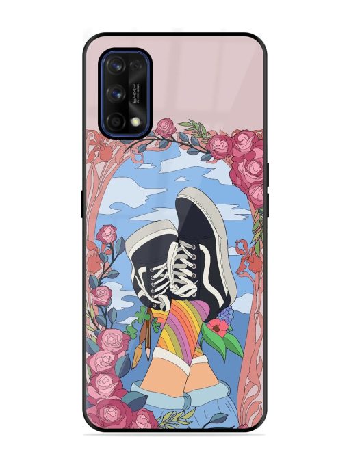 Floral Fantasy Glossy Soft Edge Case for Realme 7 Pro Chachhi