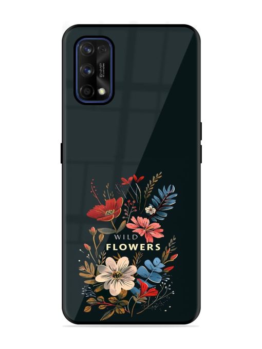 Dark Floral Glossy Soft Edge Case for Realme 7 Pro Chachhi